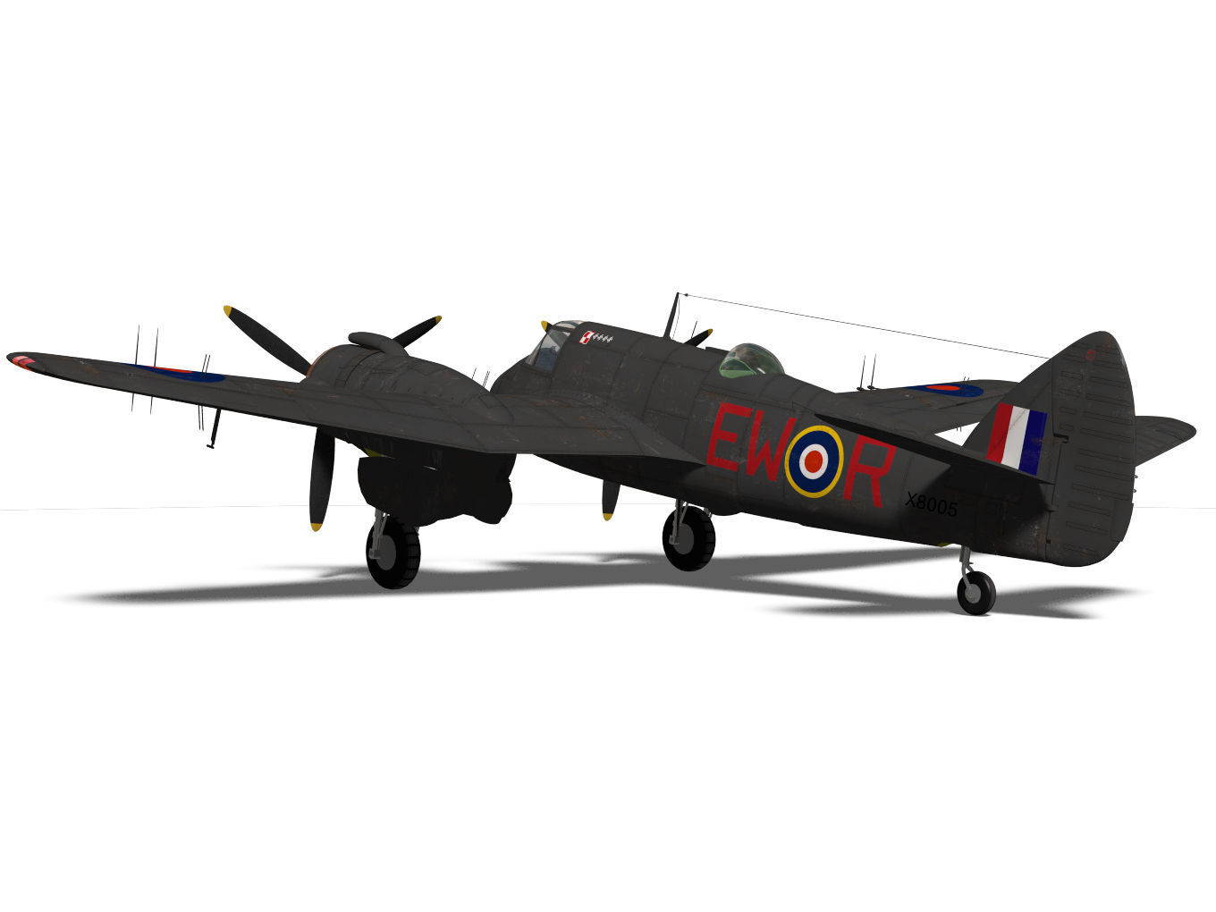 Bristol Beaufighter  MKVIF 3D model_6