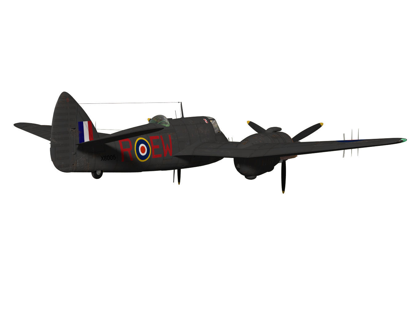Bristol Beaufighter  MKVIF 3D model_4