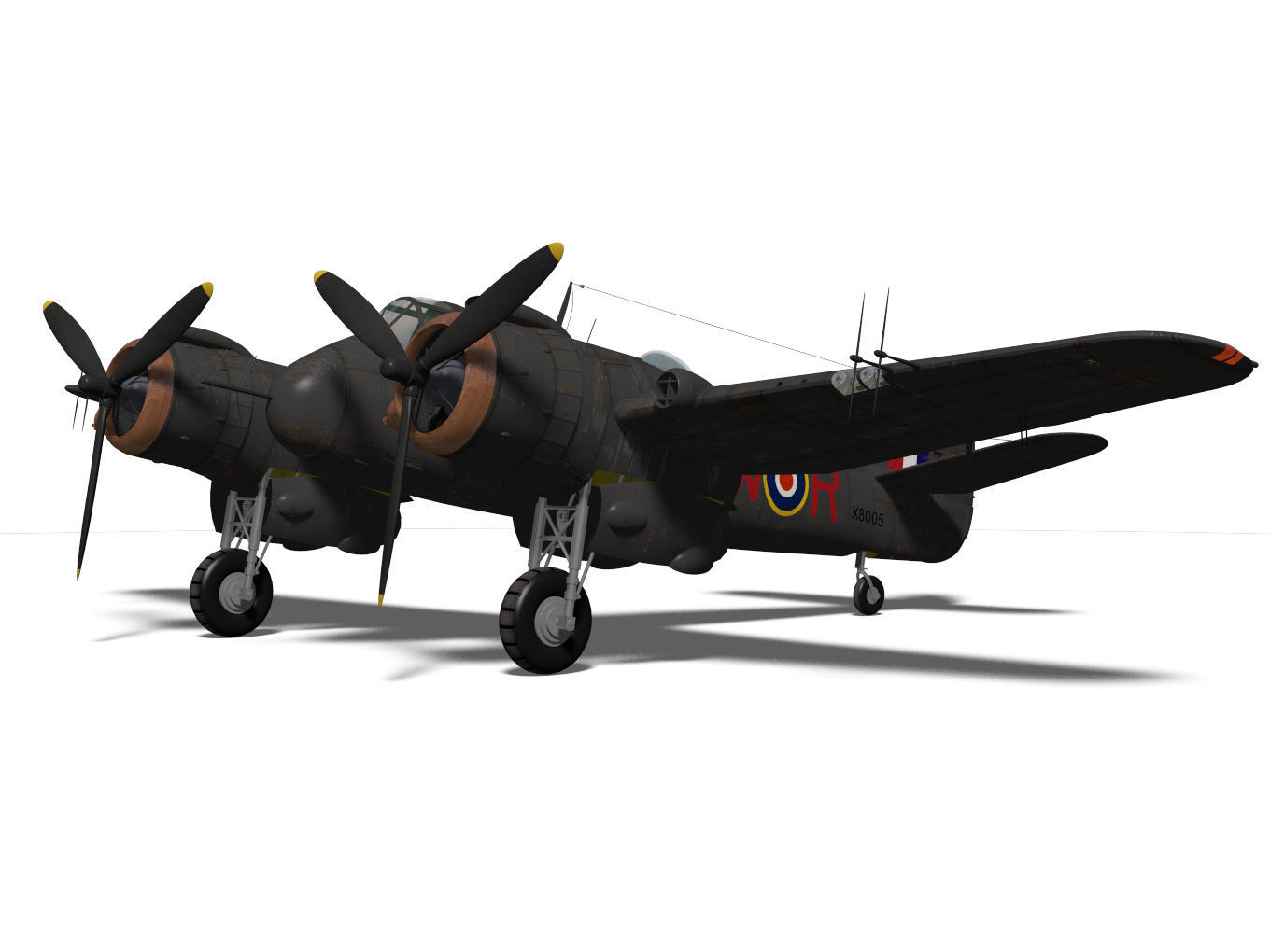 Bristol Beaufighter  MKVIF 3D model_5