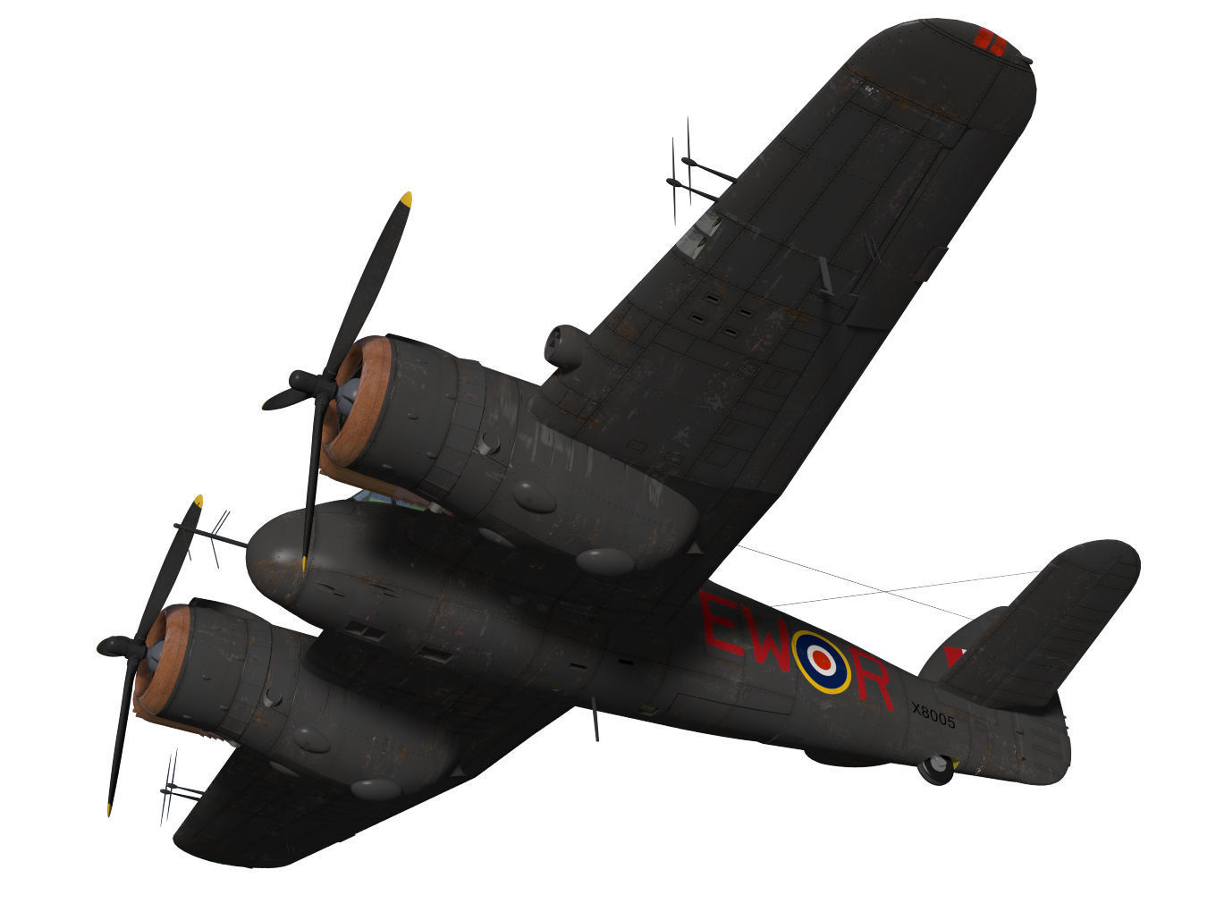 Bristol Beaufighter  MKVIF 3D model_2