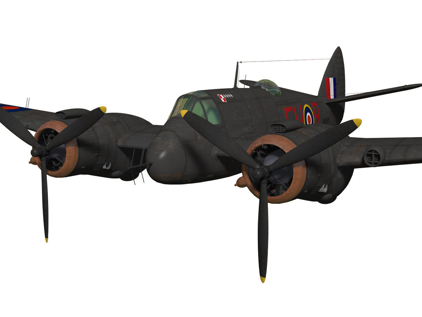 Bristol Beaufighter  MKVIF 3D model_3