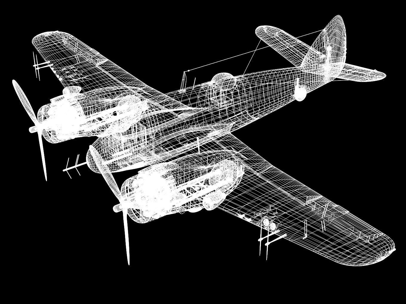 Bristol Beaufighter  MKVIF 3D model_15