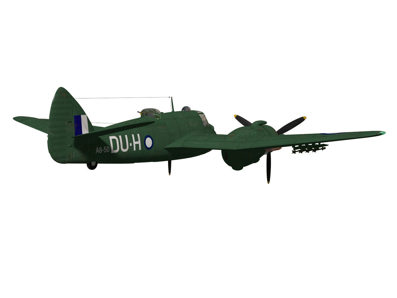 Bristol Beaufighter  MKXXI 3D model_4