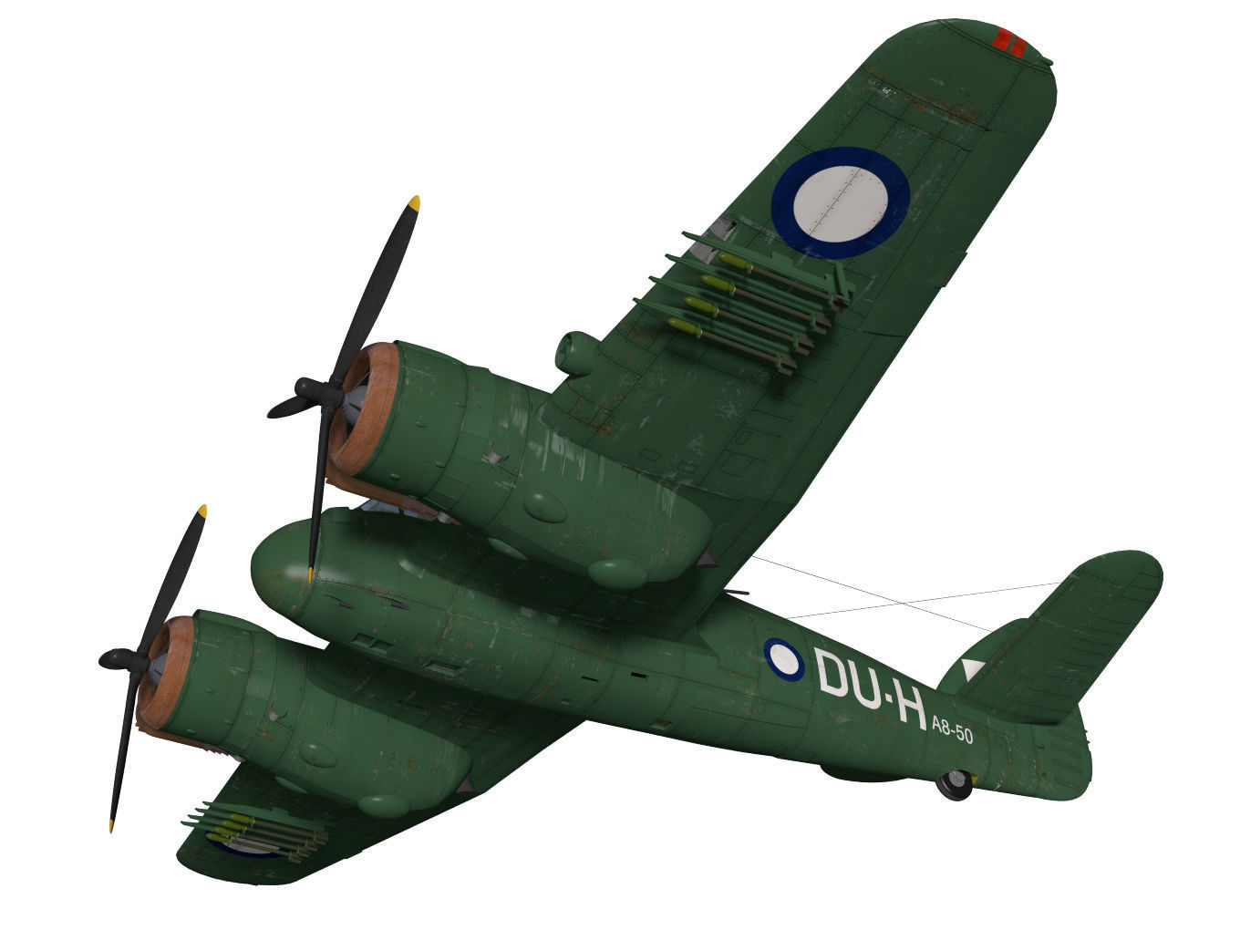 Bristol Beaufighter  MKXXI 3D model_2