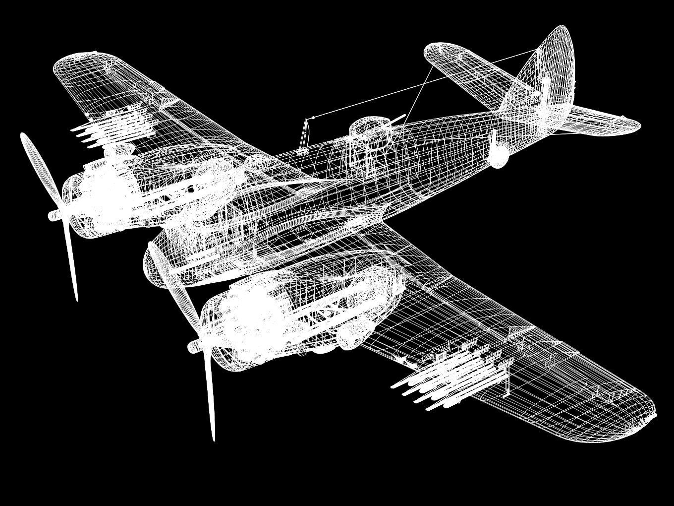 Bristol Beaufighter  MKXXI 3D model_16