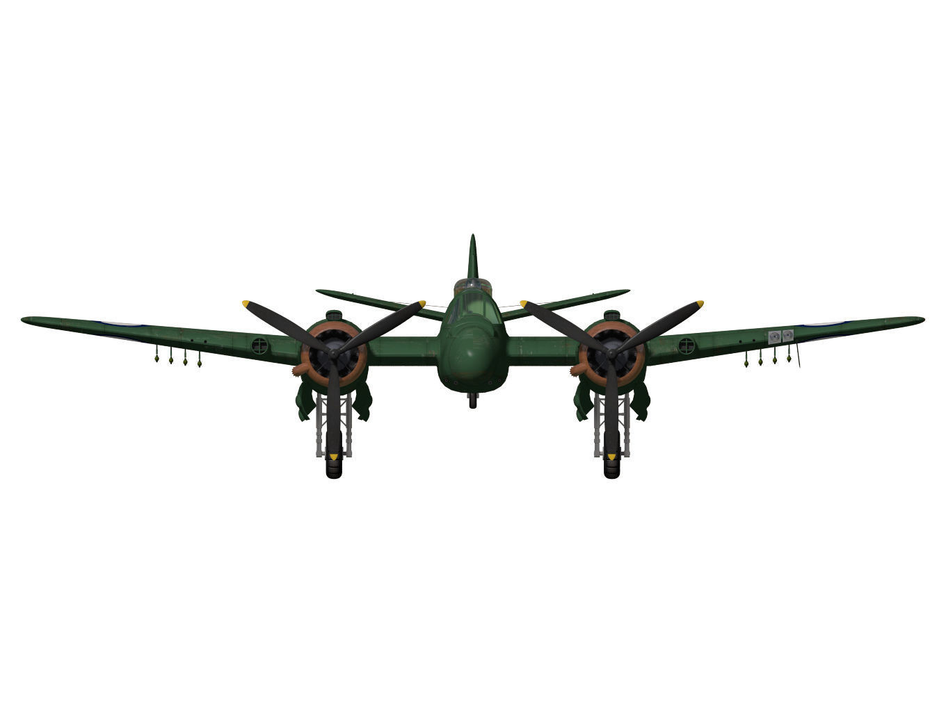 Bristol Beaufighter  MKXXI 3D model_11