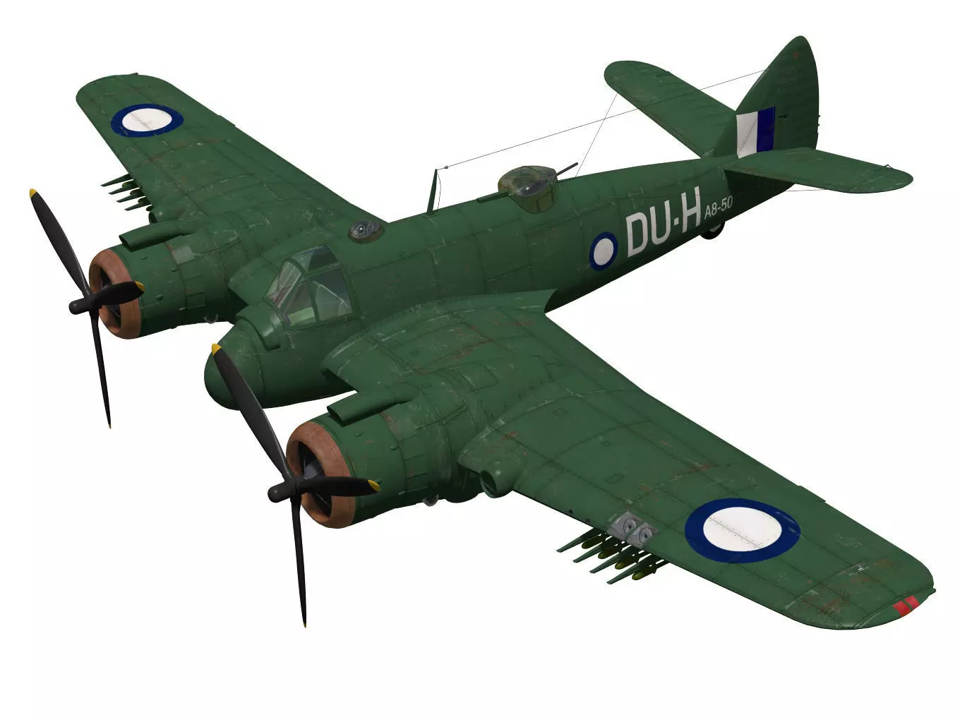 Bristol Beaufighter  MKXXI 3D model_0