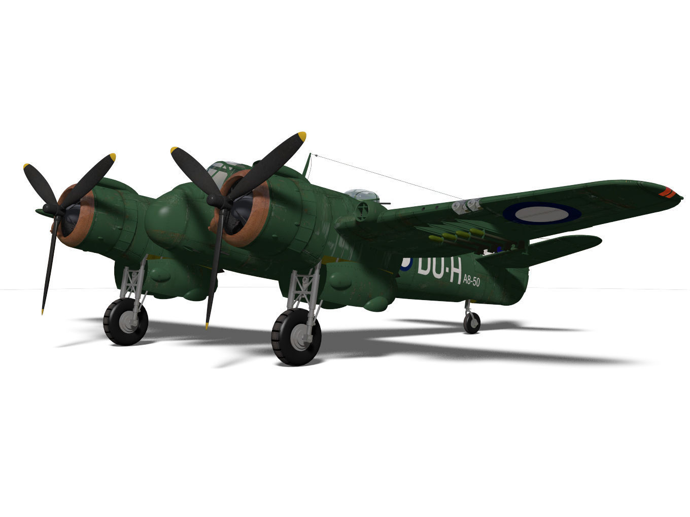 Bristol Beaufighter  MKXXI 3D model_5