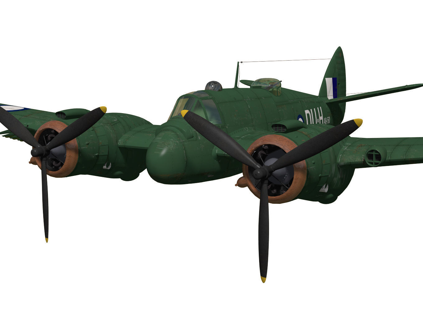Bristol Beaufighter  MKXXI 3D model_3