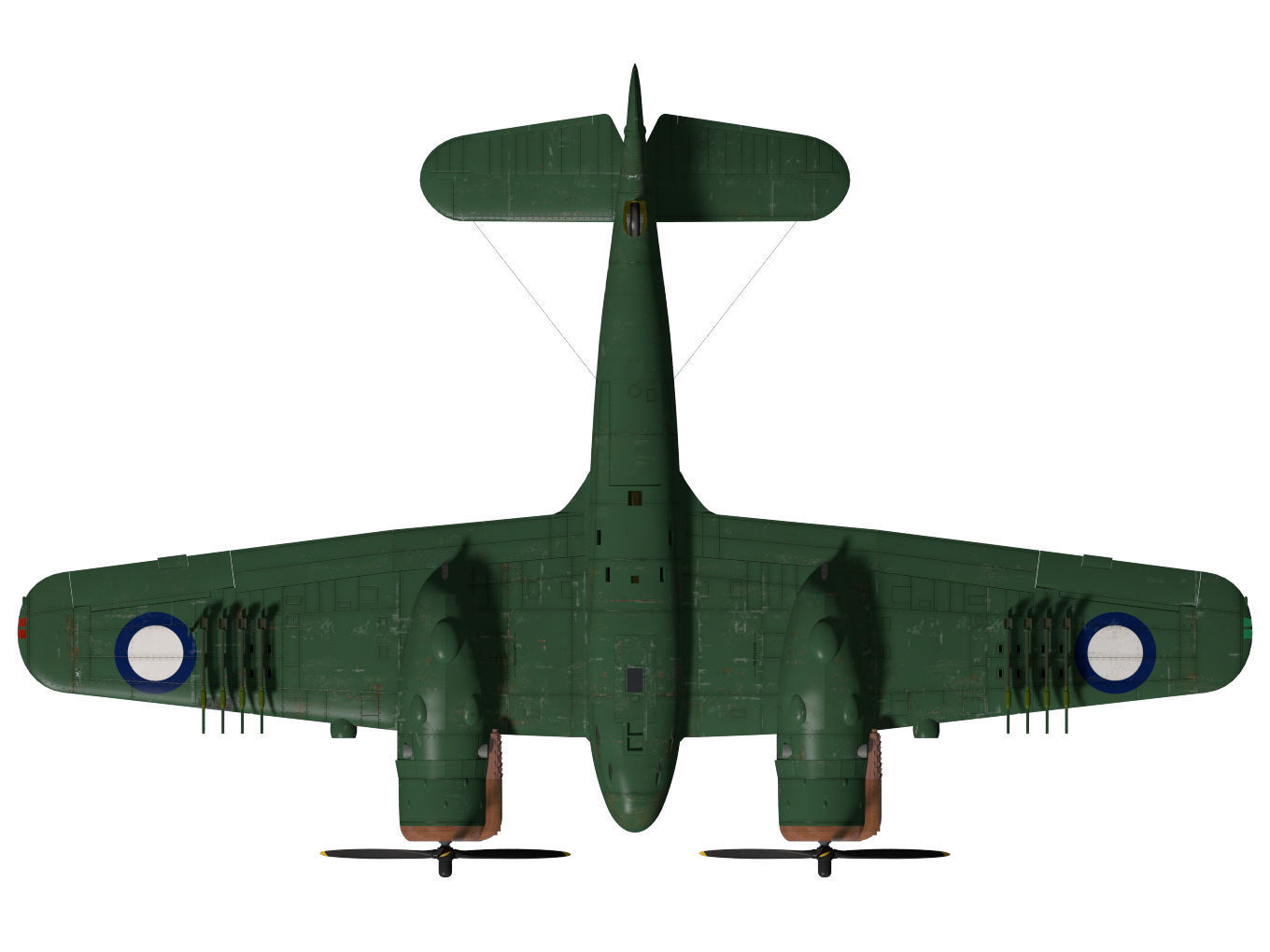 Bristol Beaufighter  MKXXI 3D model_13