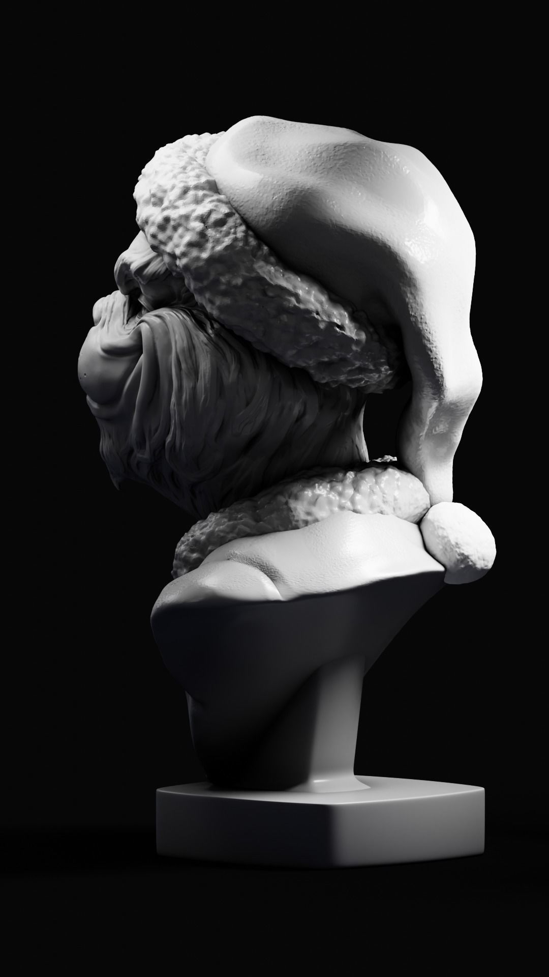 Grinch bust 3D print model_4