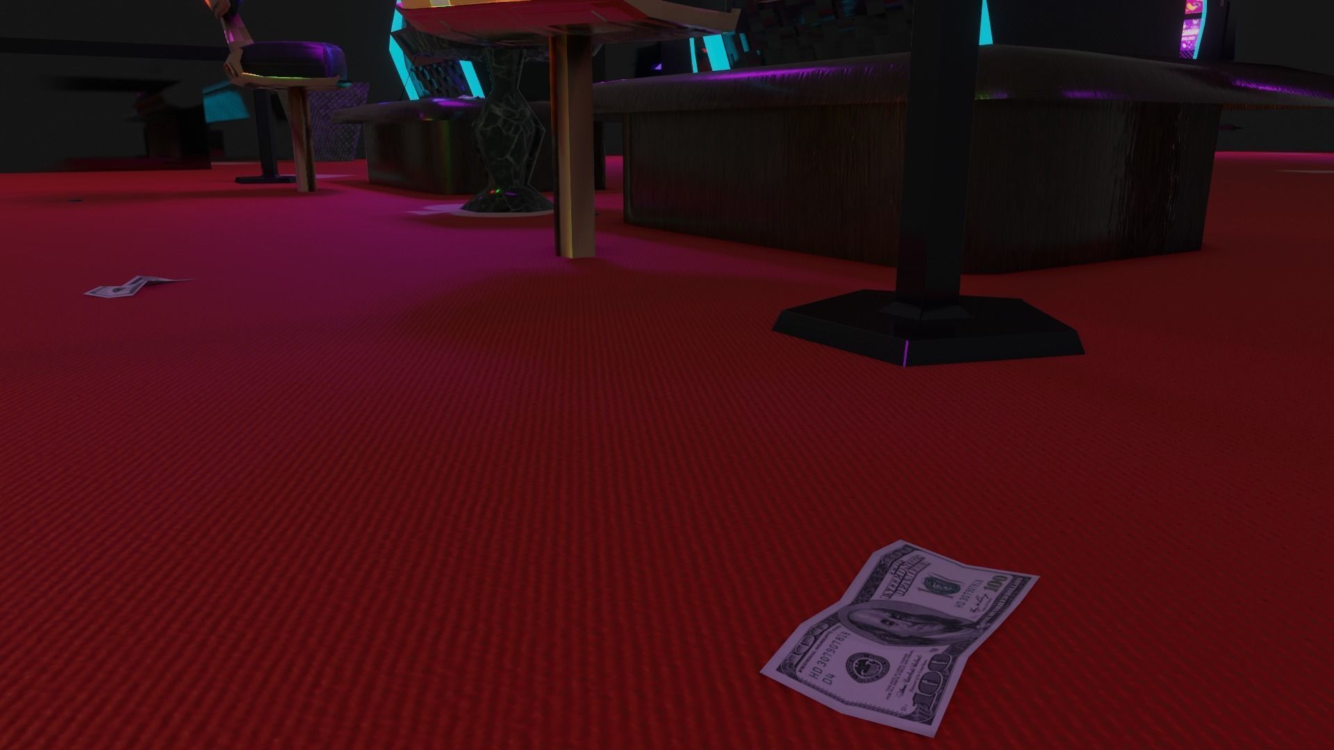 Small casino - interior and props Low-poly 3D model_13