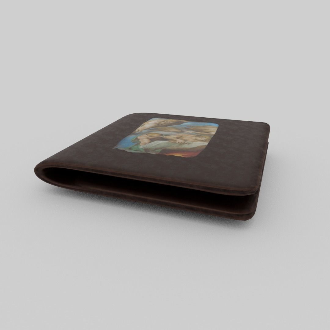 Greek wallet Low-poly 3D model_5