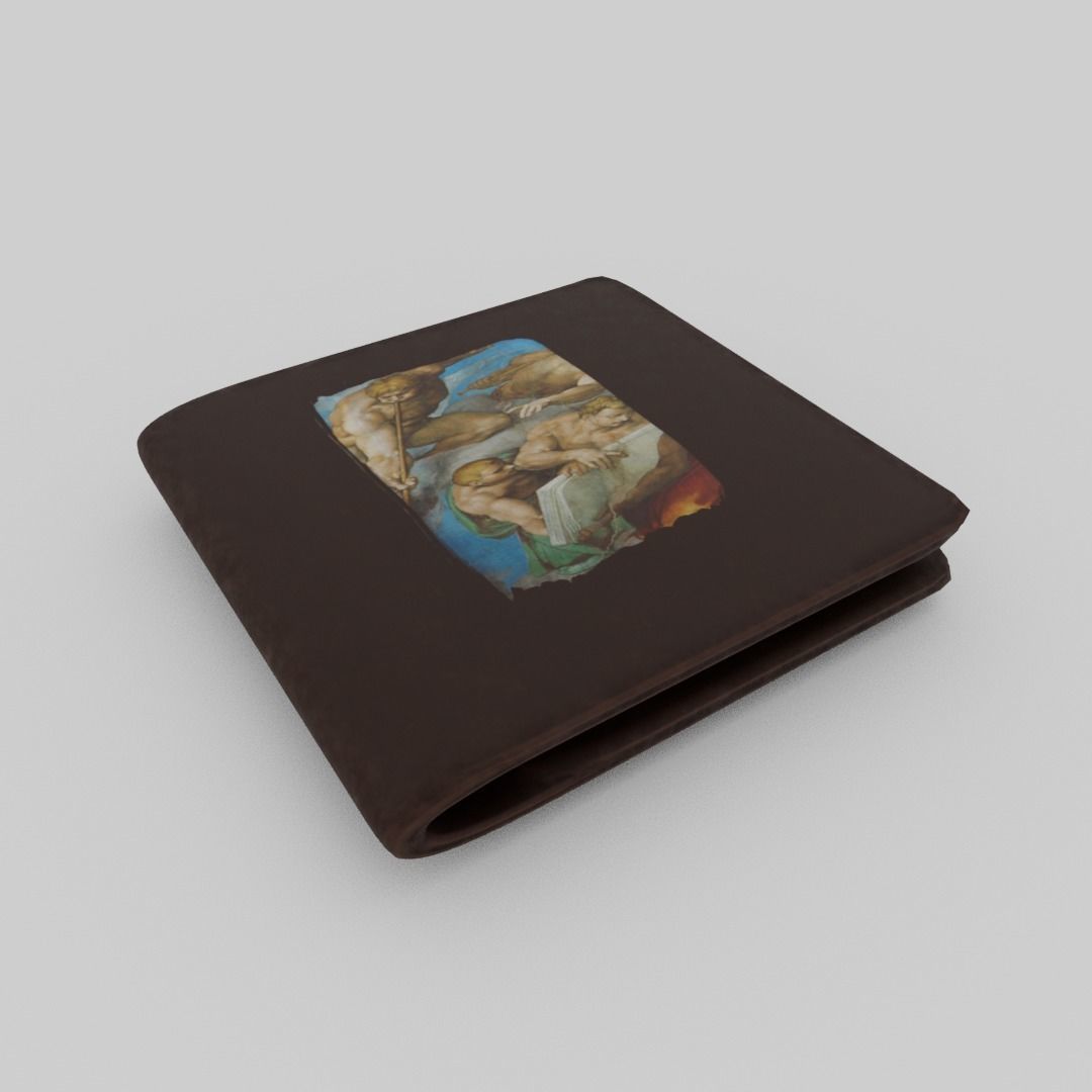 Greek wallet Low-poly 3D model_7