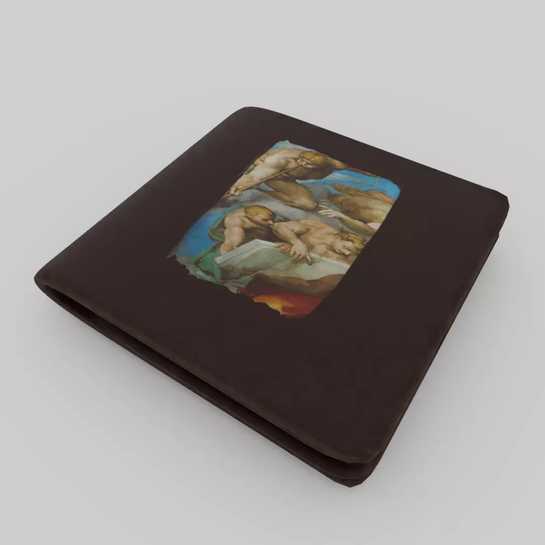 Greek wallet Low-poly 3D model_0