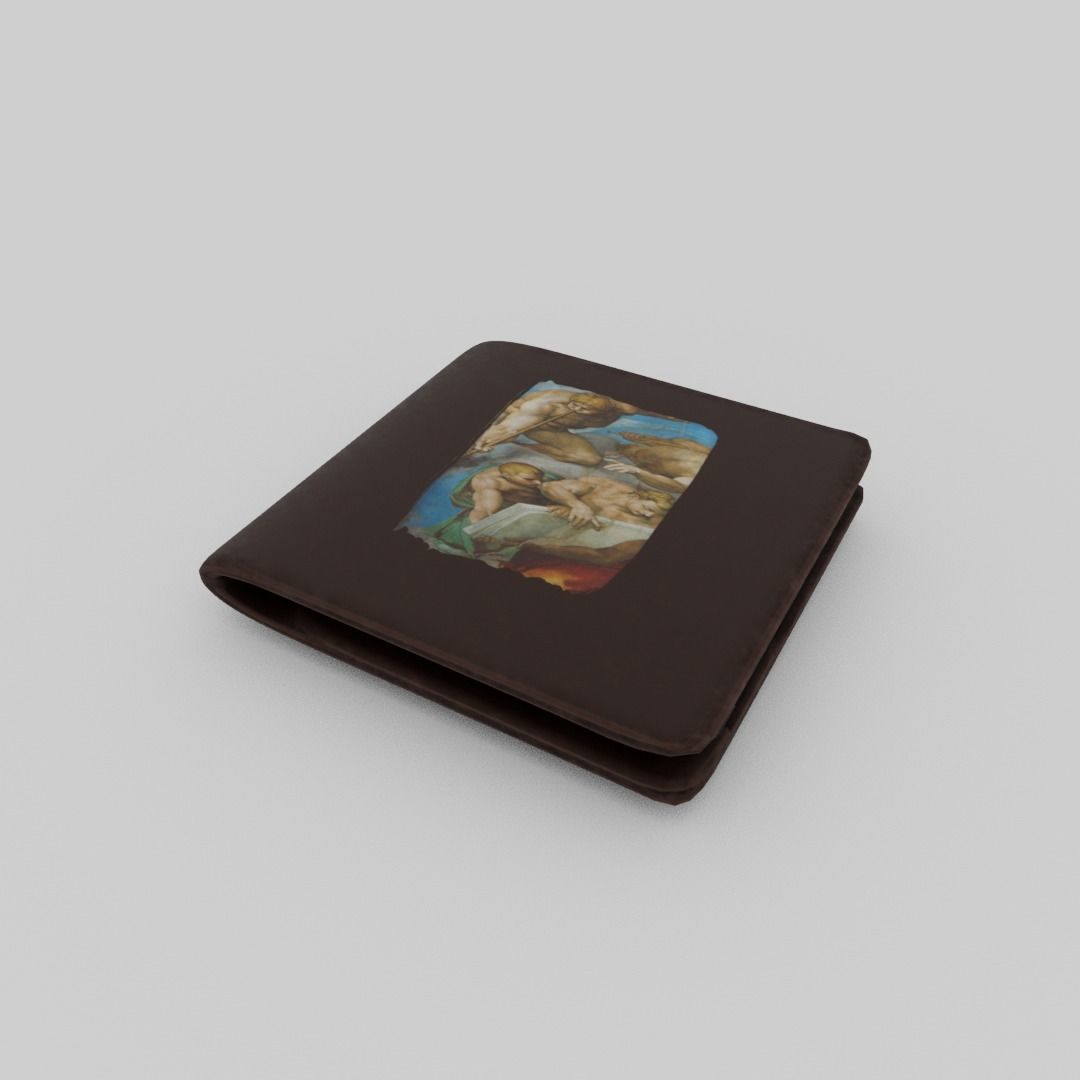 Greek wallet Low-poly 3D model_2