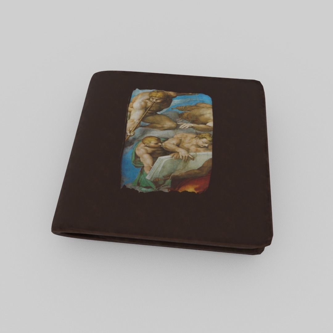 Greek wallet Low-poly 3D model_6