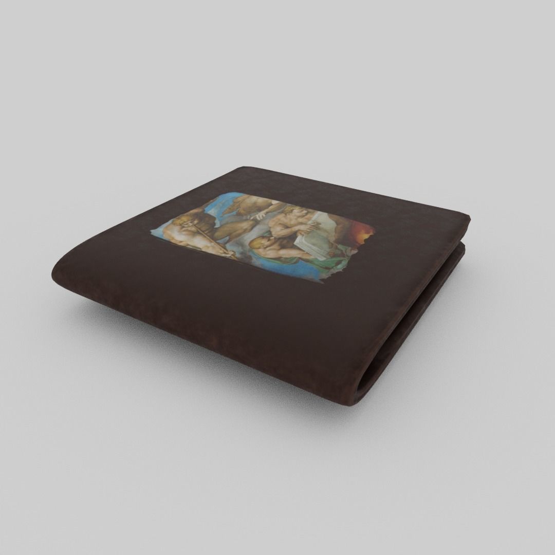 Greek wallet Low-poly 3D model_8