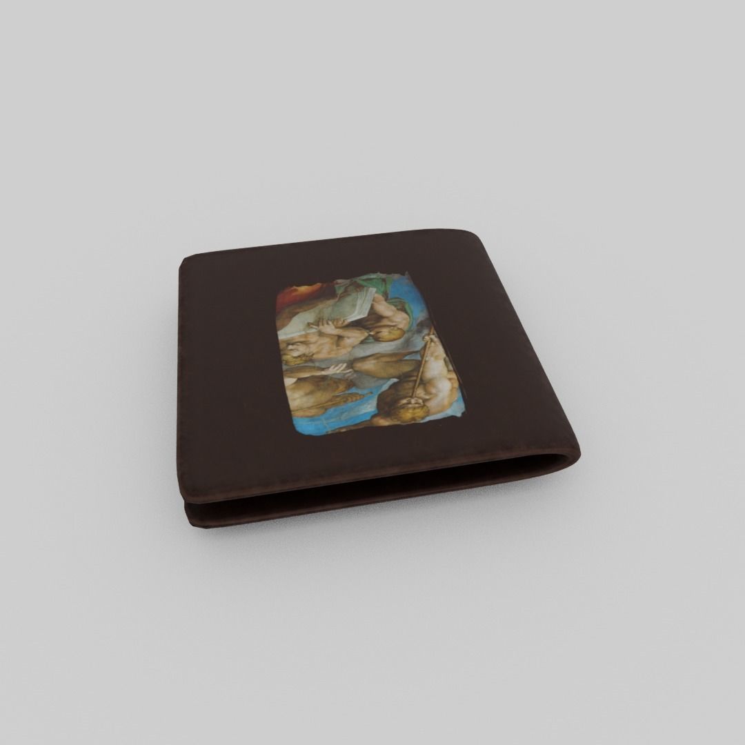 Greek wallet Low-poly 3D model_11