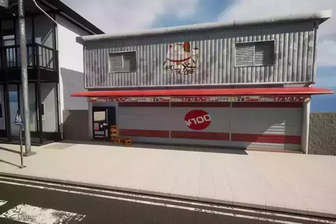 Japanese Style Shop Model 3D model