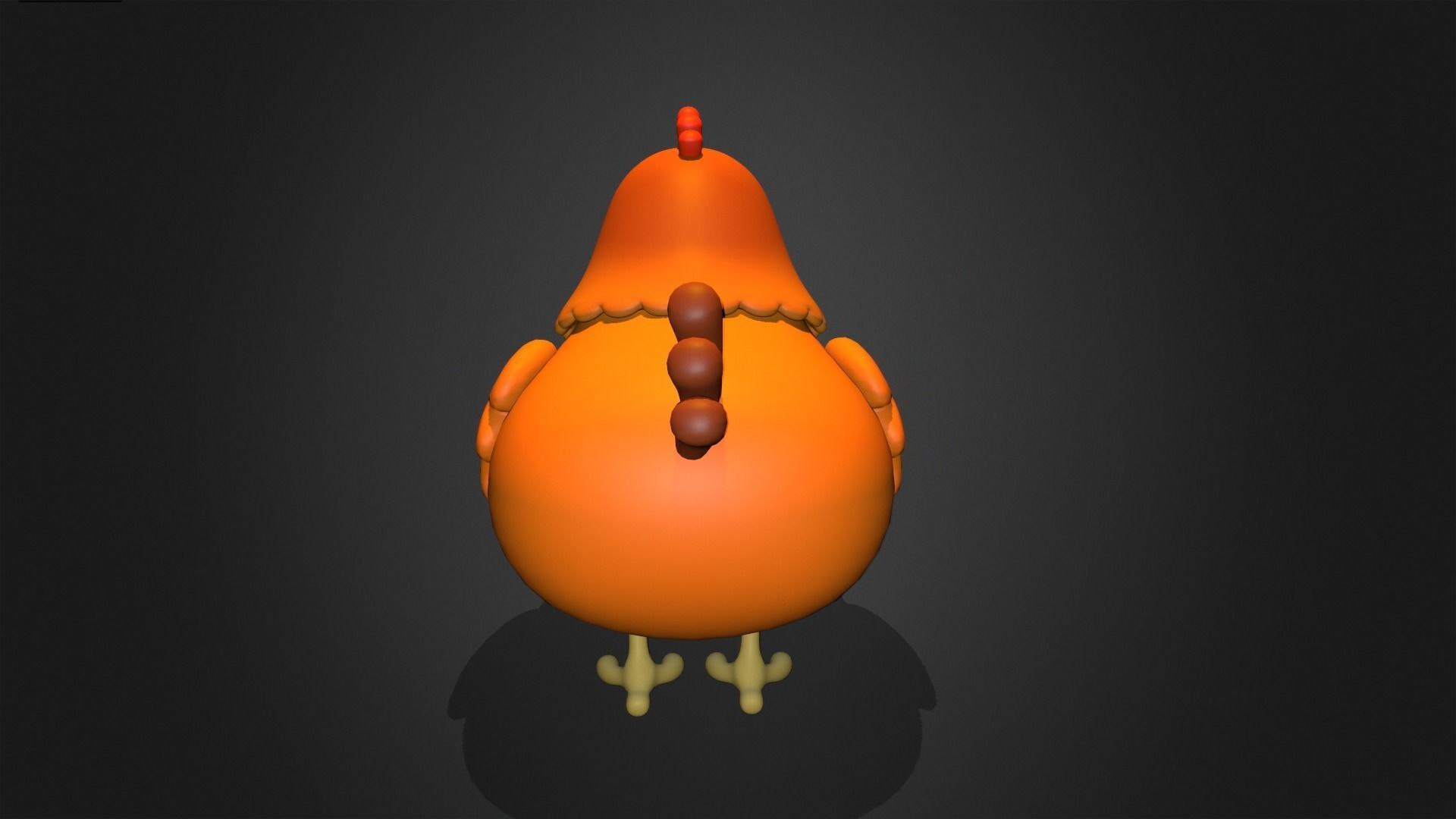 Asset - Cartoons - Chicken Hen Rigged 3D model_9