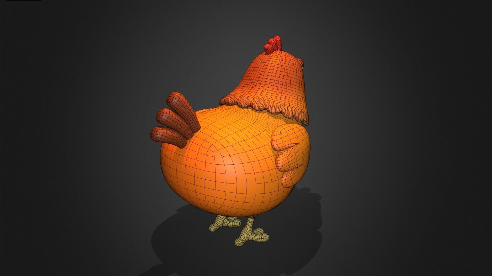 Asset - Cartoons - Chicken Hen Rigged 3D model_8