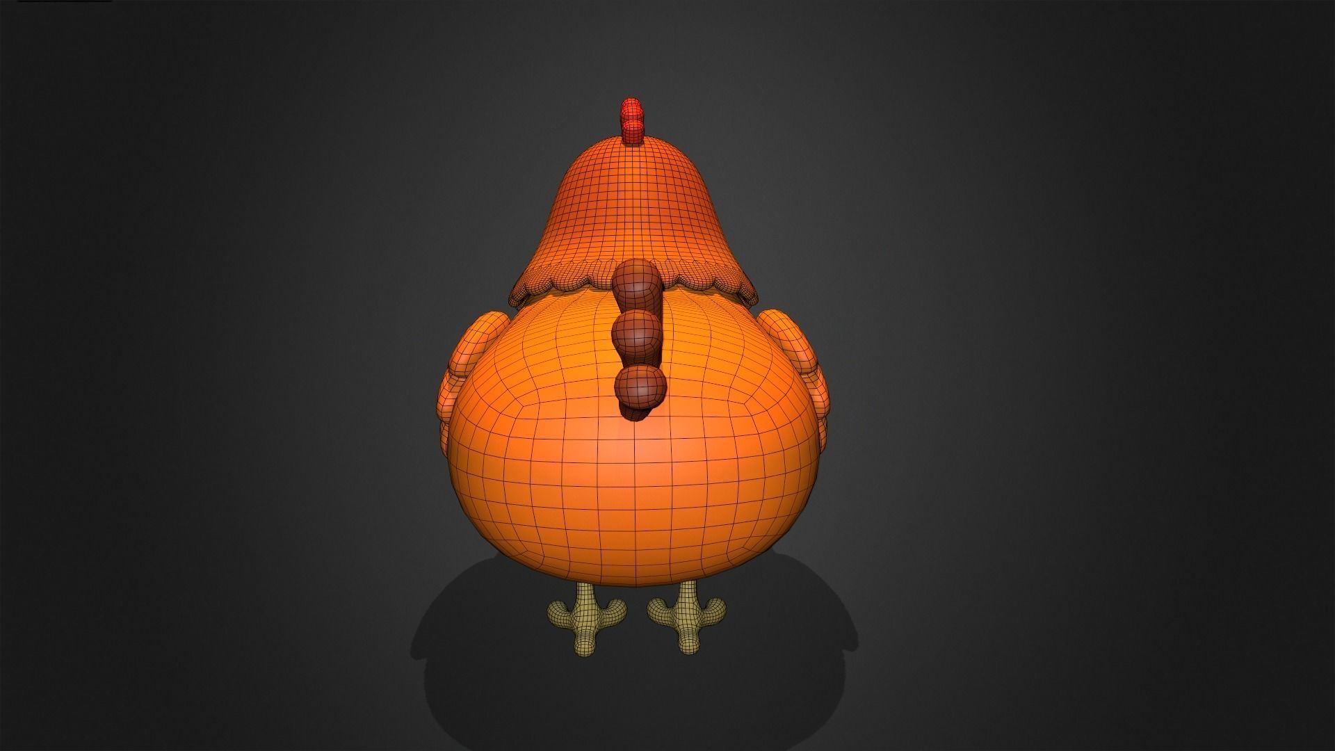 Asset - Cartoons - Chicken Hen Rigged 3D model_10