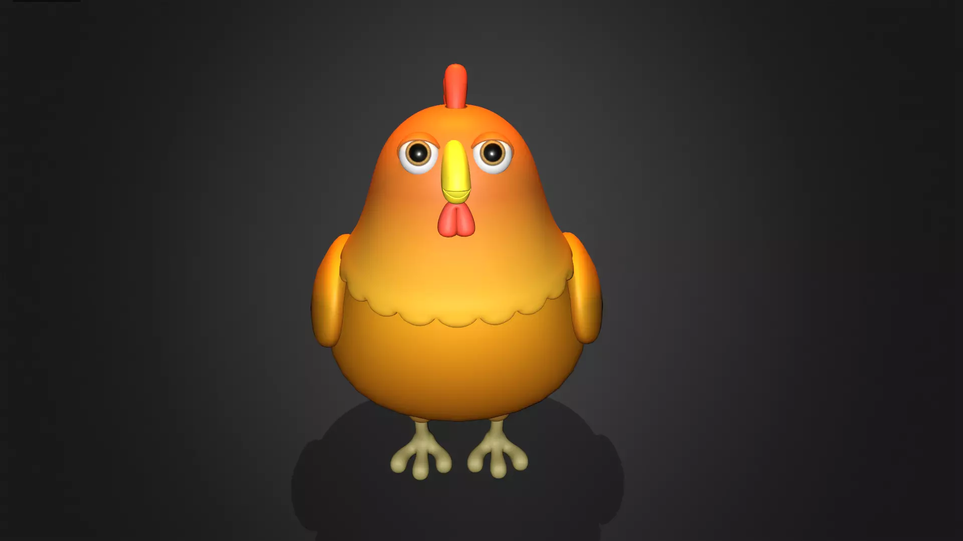 Asset - Cartoons - Chicken Hen Rigged 3D model_0