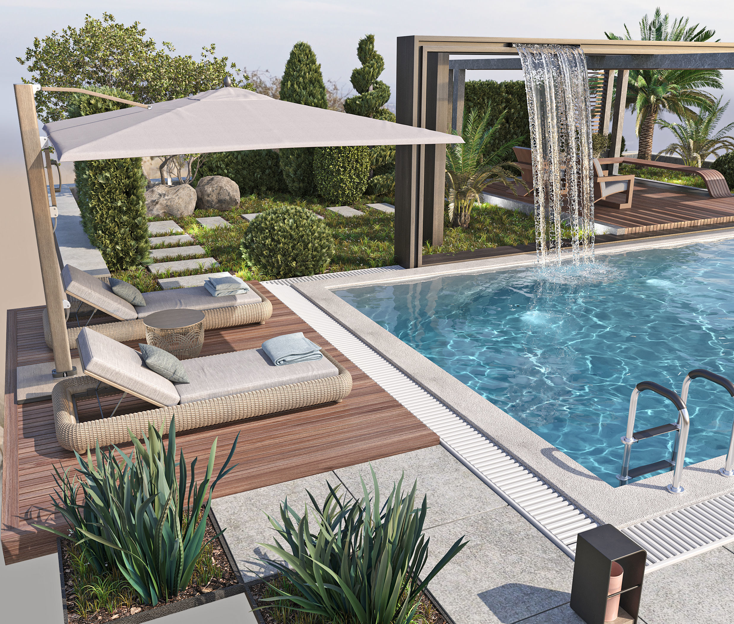 Swimming Pool 10 3D model_6