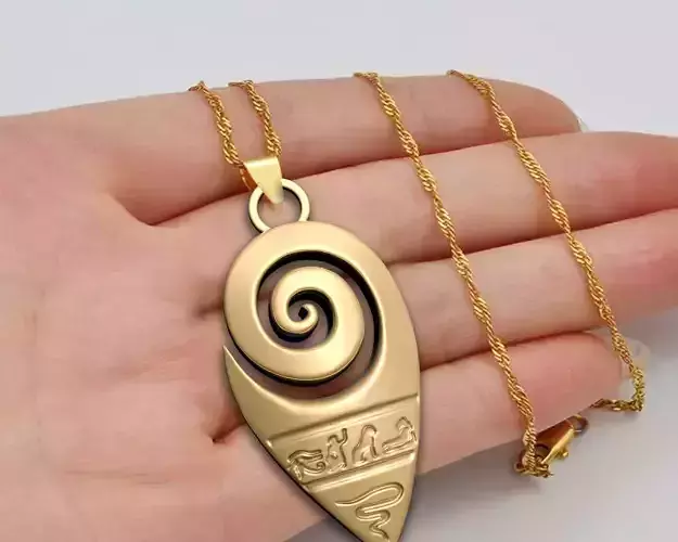 SPIRAL PHARAONIC INSCRIPTIONS PENDANT