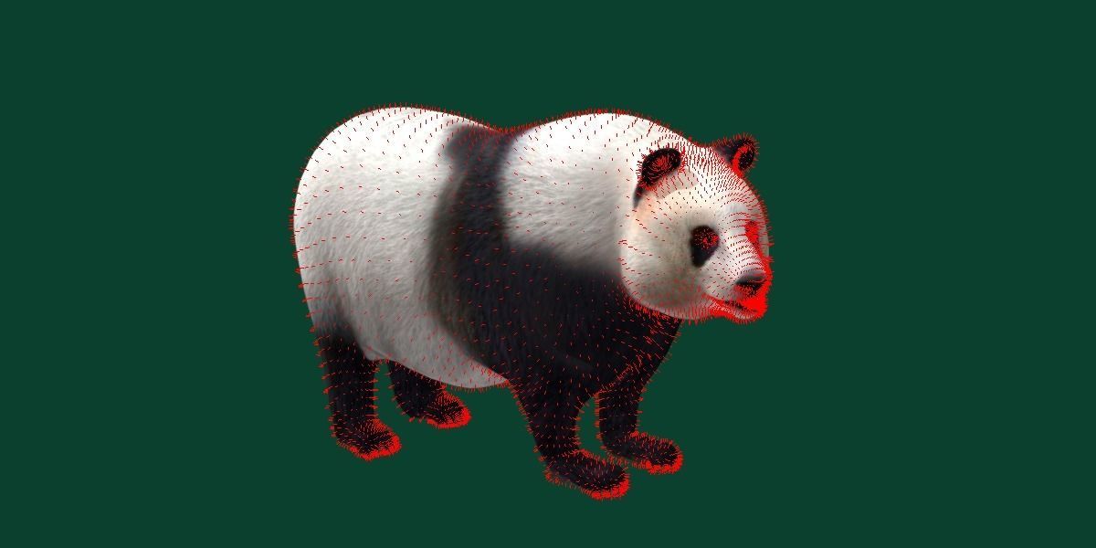Giant Panda Bear  3D model_7