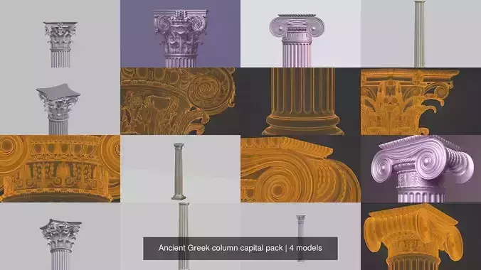 Ancient Greek column capital pack