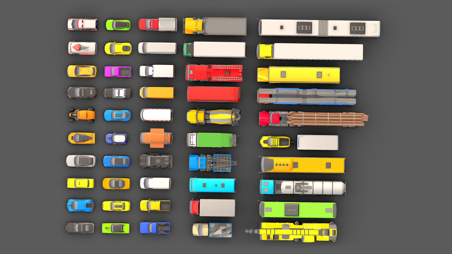 Vehicle Pack Low- Poly Low-poly 3D model_6