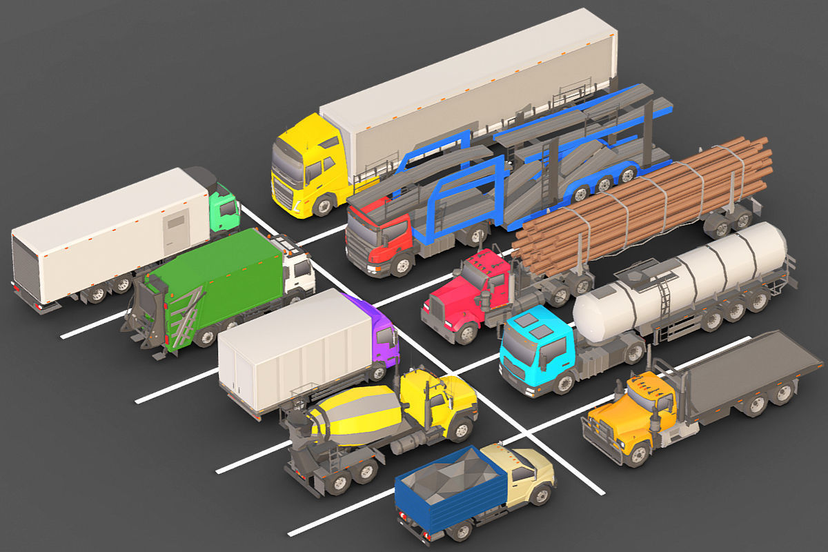 Vehicle Pack Low- Poly Low-poly 3D model_8