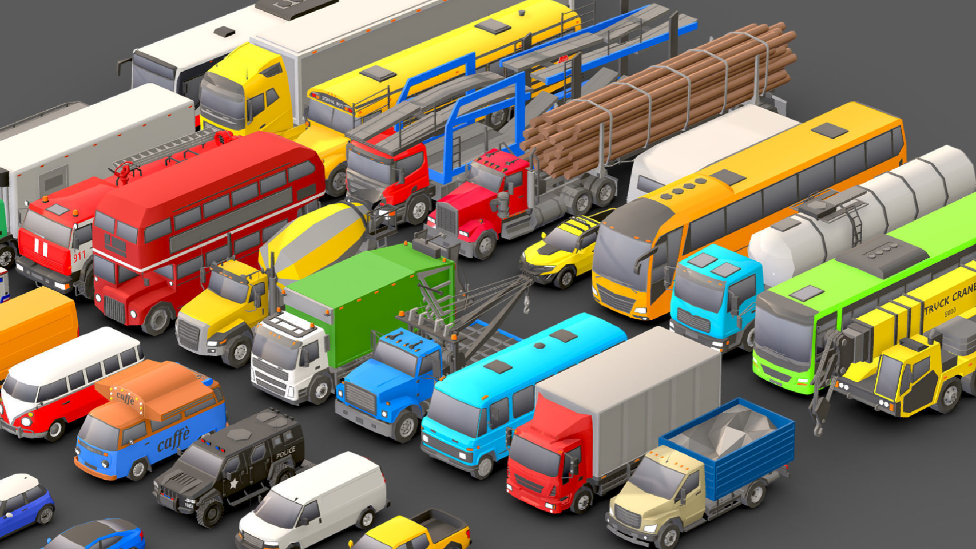 Vehicle Pack Low- Poly Low-poly 3D model_7