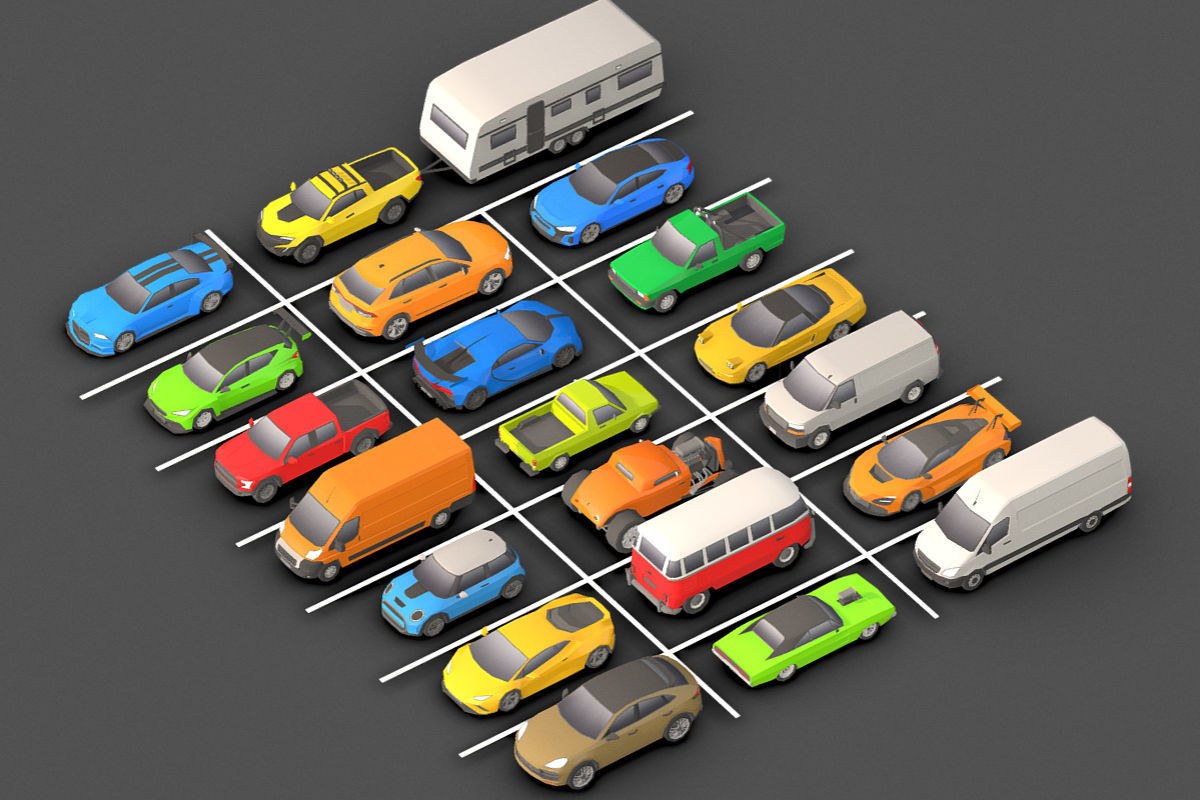 Vehicle Pack Low- Poly Low-poly 3D model_9