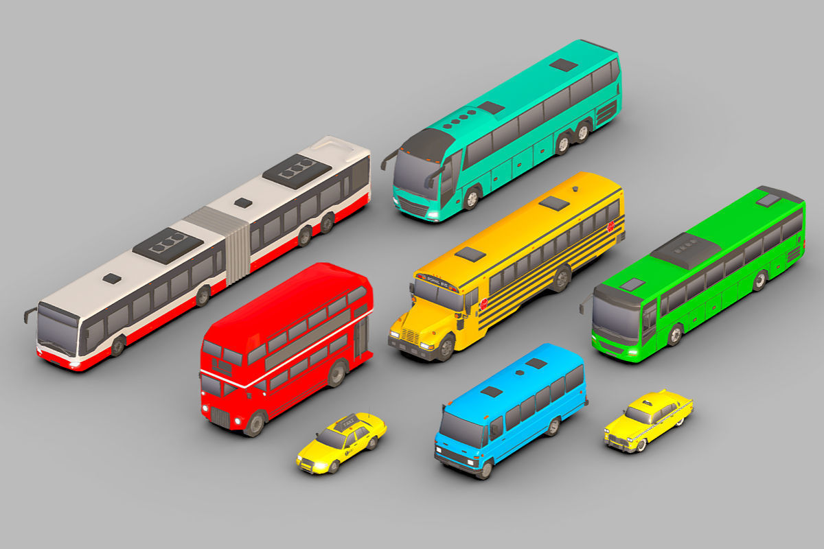Vehicle Pack Low- Poly Low-poly 3D model_11