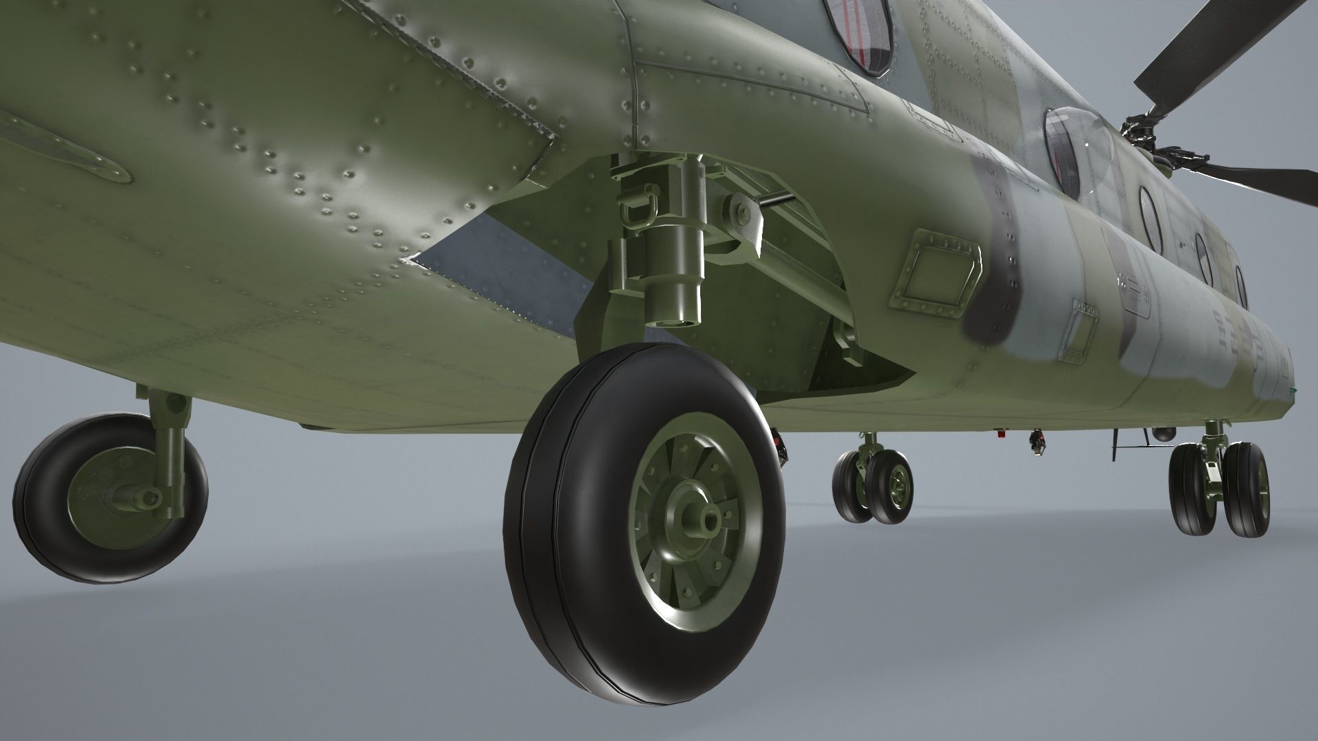  CH-47 Chinook Korean Army Static Low-poly 3D model_12