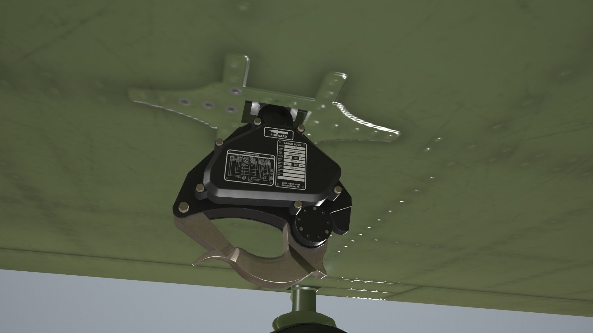  CH-47 Chinook Korean Army Static Low-poly 3D model_14