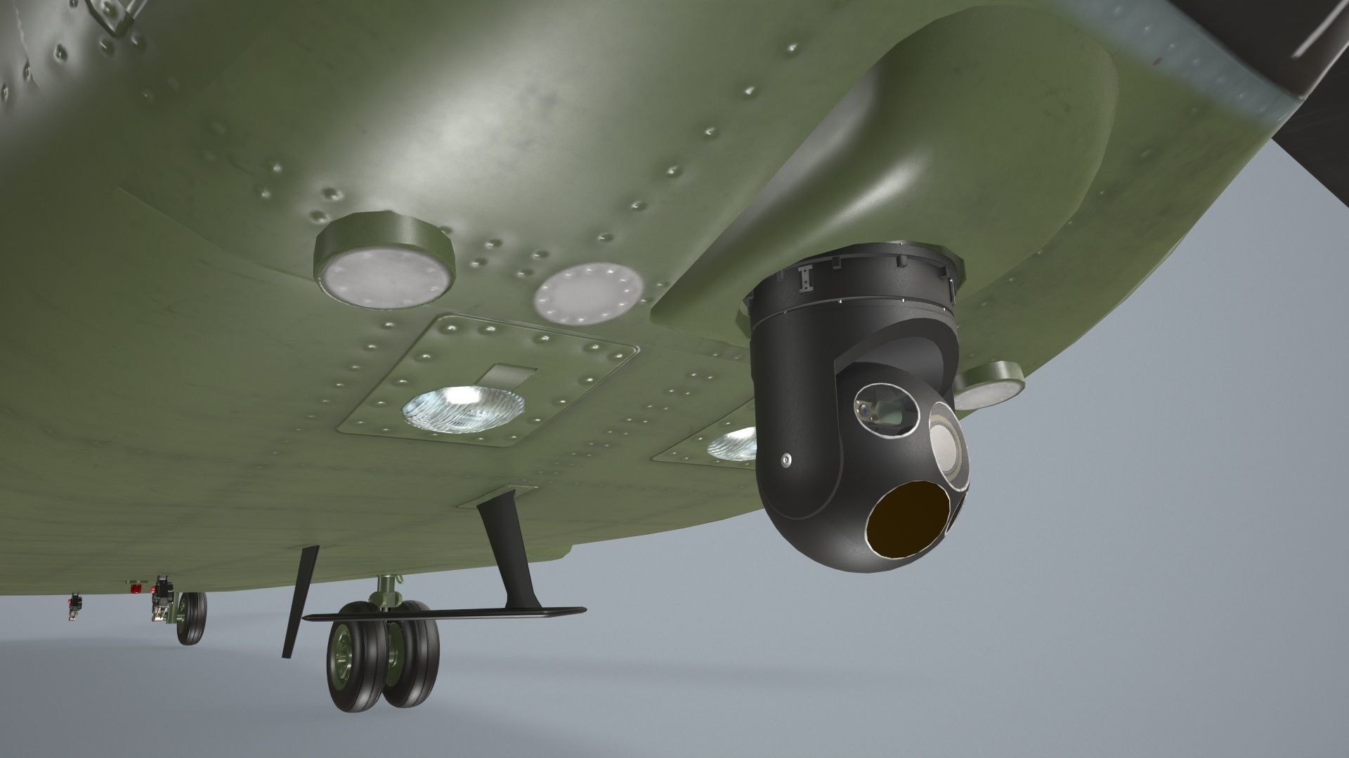  CH-47 Chinook Korean Army Static Low-poly 3D model_7