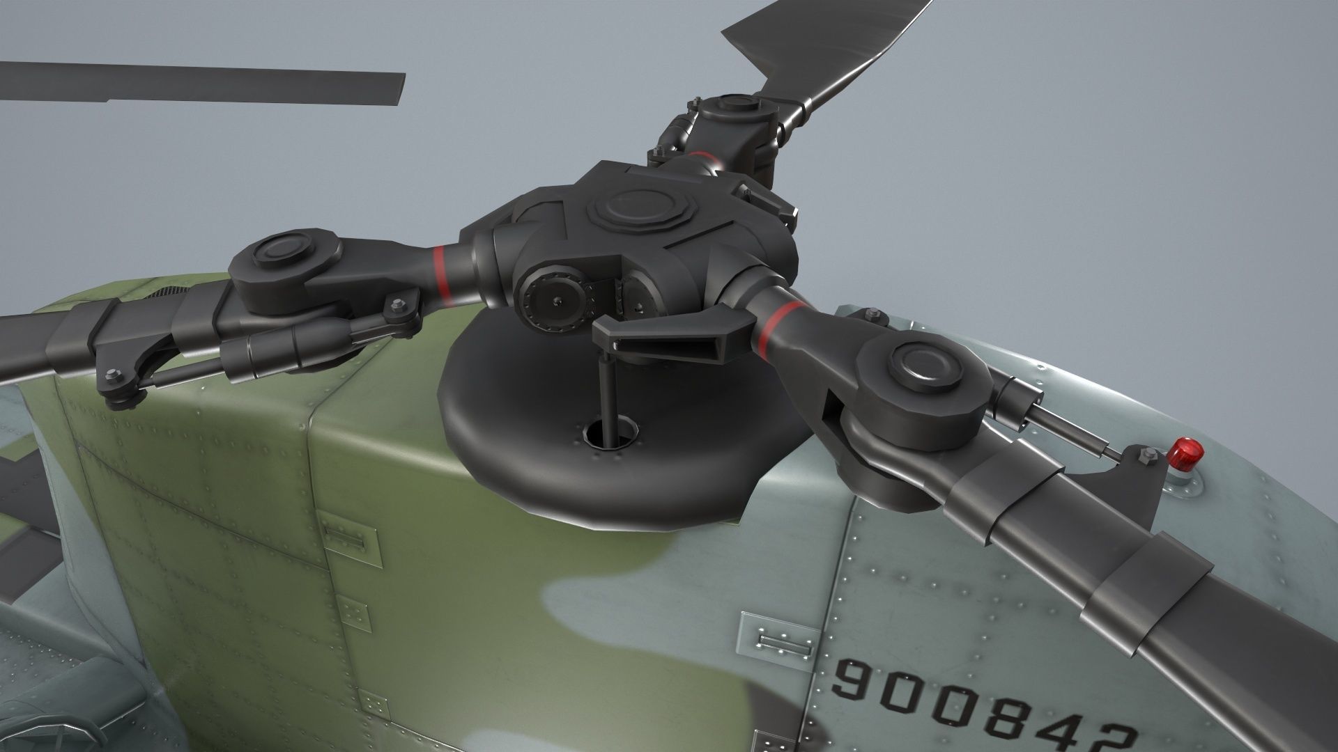  CH-47 Chinook Korean Army Static Low-poly 3D model_10