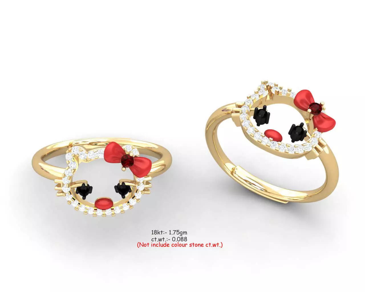 Ladies Ring 154 3D print model