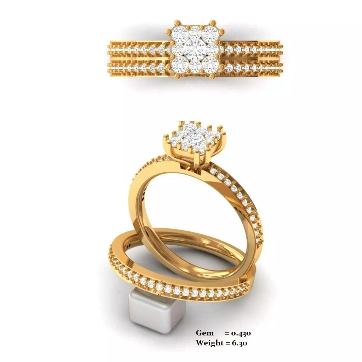 Ladies Ring 143 3D print model