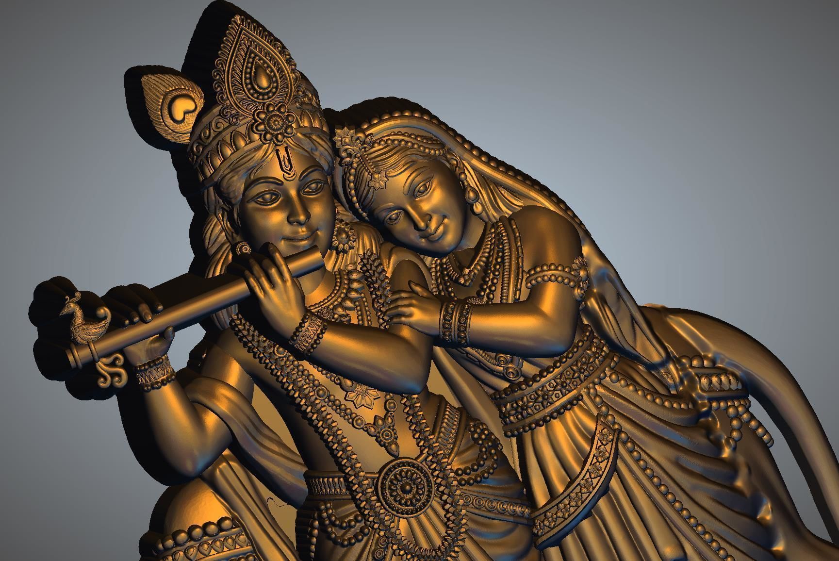 Radha Krishan ji 3D print model_3