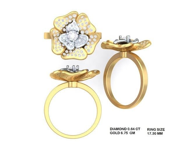 Ladies Ring 124 3D print model