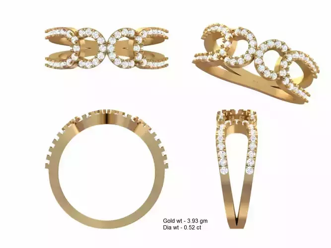 Ladies Ring 110 3D print model