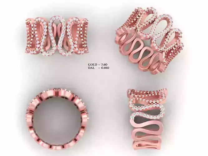 Ladies Ring 107 3D print model