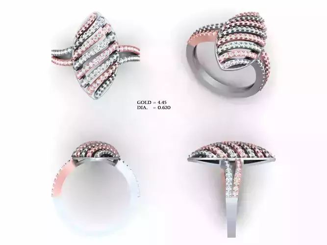 Ladies Ring 105 3D print model