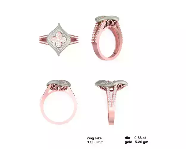 Ladies Ring 103 3D print model