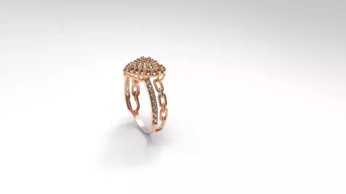 ring gold chain diamond 